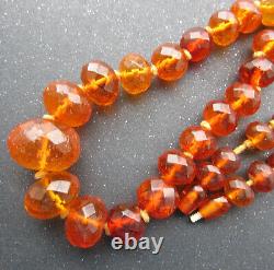 Antique Natural Germany Konigsberg Baltic Amber Necklace 42.4g