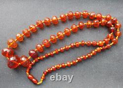 Antique Natural Germany Konigsberg Baltic Amber Necklace 46.6g