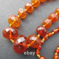 Antique Natural Germany Konigsberg Baltic Amber Necklace 46.6g