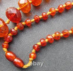 Antique Natural Germany Konigsberg Baltic Amber Necklace 46.6g