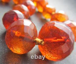 Antique Natural Germany Konigsberg Baltic Amber Necklace 46.6g