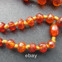 Antique Natural Germany Konigsberg Baltic Amber Necklace 46.6g