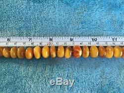 Antique Natural Old Baltic Vintage Butterscotch Amber Beads Necklace