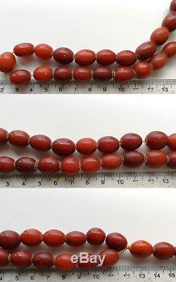 Antique Old Islamic Butterscotch Egg Yolk Natural Baltic Amber 36 Prayer Beads