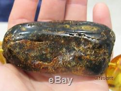 Antique, Old Natural Baltic Amber, Multi-color, Massive Necklace 224.7 Grams