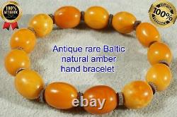 Antique Rare Baltic Natural Amber Hand Bracelet 23 G. Dhl Fast 4-5 Days Ship