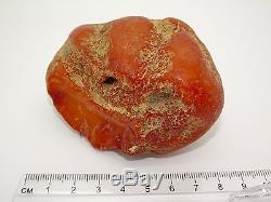 Antique Round Natural Baltic Egg Yolk Butterscotch Amber 127.3 Grams