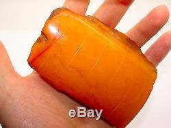 Antique Vintage Natural Baltic Egg Yolk Butterscotch Amber 89 Grams