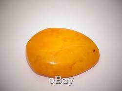 Antique Vintage Natural Baltic Egg Yolk Butterscotch Amber Pendant