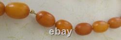 Antique Vintage Natural Butterscotch Egg Yolk Baltic Amber Beads / Necklace