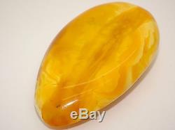 Antique Vintage Natural Egg Yolk Butterscotch Baltic Amber Pendant 36.8 Grams