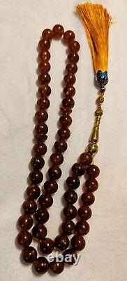 Antique natural Baltic amber Rosary 55 gr. Msbaha kahraman
