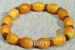 Antique natural Baltic amber bracelet 12 grams. CHECK MY AMBER ITEMS SHOP