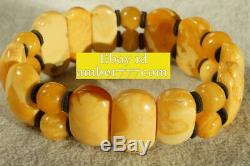 Antique natural Baltic amber bracelet 19 g. High class hand amber bracelet