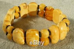 Antique natural Baltic amber bracelet 19 g. High class hand amber bracelet