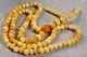 Antique natural Baltic amber marble Mala 108 beads Rosary necklace 26 grams