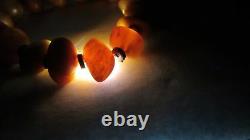 Antique natural Baltic amber men, women bracelet 24 grams