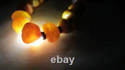 Antique natural Baltic amber men, women bracelet 24 grams