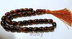 Antique natural Baltic amber rosary 34gr. 33 beads, Misbaha Tasbih