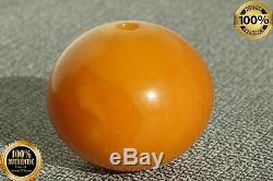 Antique natural Baltic amber single bead 2 grams