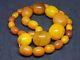 Antique natural Baltic amber stone necklace toffee yolk amber 33g