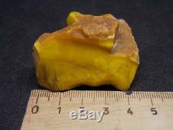 Antique natural amber stone toffee egg yolk Baltic amber big 31g