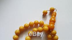 Antique natural baltic amber eggyolk rosary prayer