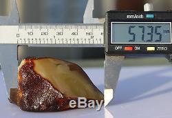Antique raw amber old stone rough 40.4g natural Baltic DIY