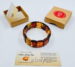 Authentic Adult Baltic Amber Bracelet Genuine Amber Bracelet Jewelry pressed