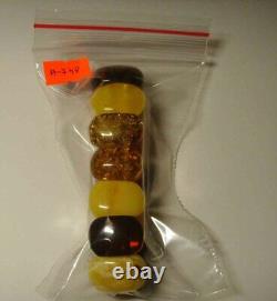 Authentic Amber Adult Bracelet Natural Baltic Amber Multicolor beads A-748