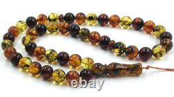 Authentic Amber Islamic Prayer Natural Amber Tasbih Misbaha Tesbih pressed