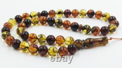 Authentic Amber Islamic Prayer Natural Amber Tasbih Misbaha Tesbih pressed