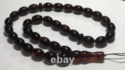 Authentic Amber Misbaha Tesbih Natural Amber Prayer pressed