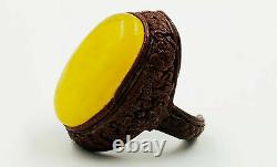 Authentic Amber Ring Amber Jewellery Natural Baltic Vintage Amber Stone
