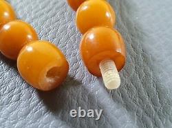 Authentic Antique Natural Baltic Amber Butterscotch Egg Yolk Beads Necklace
