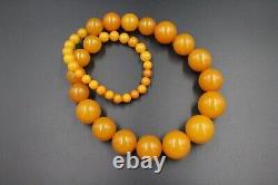 Authentic Baltic Amber Necklace Gift Ball Amber Yellow Necklace Amber honey wax