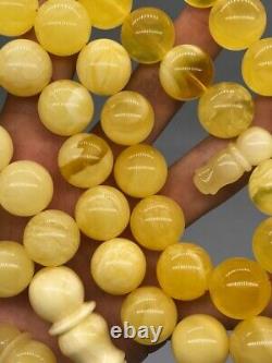 BALTIC AMBER ROSARY 142,9g CAPSULE misbah tesbih 45 prayer beads 100% NATURAL