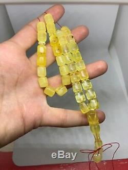 BALTIC AMBER ROSARY 27g CAPSULE misbah tesbih 33 prayer beads 100% NATURAL