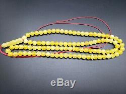 BALTIC AMBER ROSARY 32.6 gr 8.3 mm BEADS ONE STONE 99 beads R11