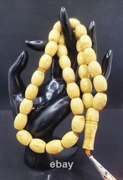 BALTIC AMBER ROSARY 53.84g 1215mm olive misbah tesbih 33 prayer beads Large