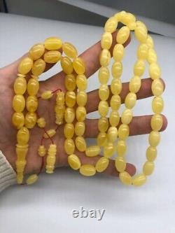 BALTIC AMBER ROSARY 65,8g CAPSULE misbah tesbih 66 prayer beads 100% NATURAL