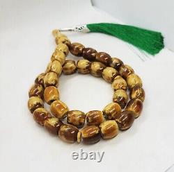 BALTIC AMBER ROSARY 79.50g 1517mm olive misbah tesbih 33 prayer beads Large