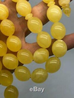 BALTIC AMBER ROSARY 91g CAPSULE misbah tesbih 45 prayer beads 100% NATURAL