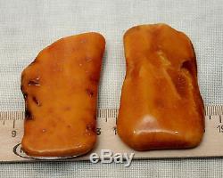 Beautiful Natural Old Polished Butterscotch Egg Yolk Baltic Amber Stones #10-1