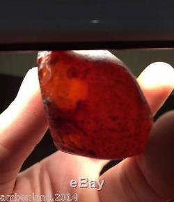 BEST SHAPE! NATURAL BALTIC AMBER STONE 33 gr for necklace beads/ pendant