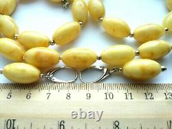 Baltic Amber Egg Yolk Set Necklace Bracelet Earrings 47 gr