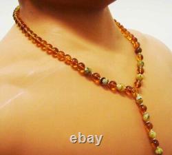 Baltic Amber Necklace Natural Amber necklace amber silver beads pressed