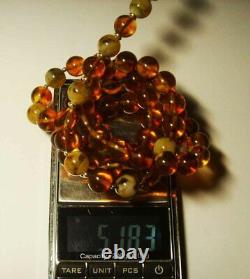 Baltic Amber Necklace Natural Amber necklace amber silver beads pressed