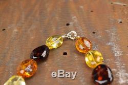 Baltic Amber Necklace Natural Genuine Baltic sea beads Handmade Multicolored
