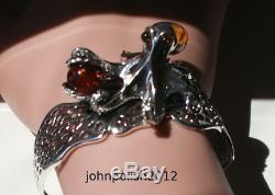 Baltic Amber Octopus Bangle with Silver 925